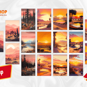 Beautiful Sunset wall art bord c-#005